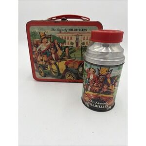 Vntg Aladdin Metal Lunchbox and Thermos Set The Beverly Hillbillies Pre-1970